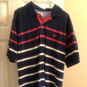 Men’s Brooks Brothers sz L like new polo navy/red
